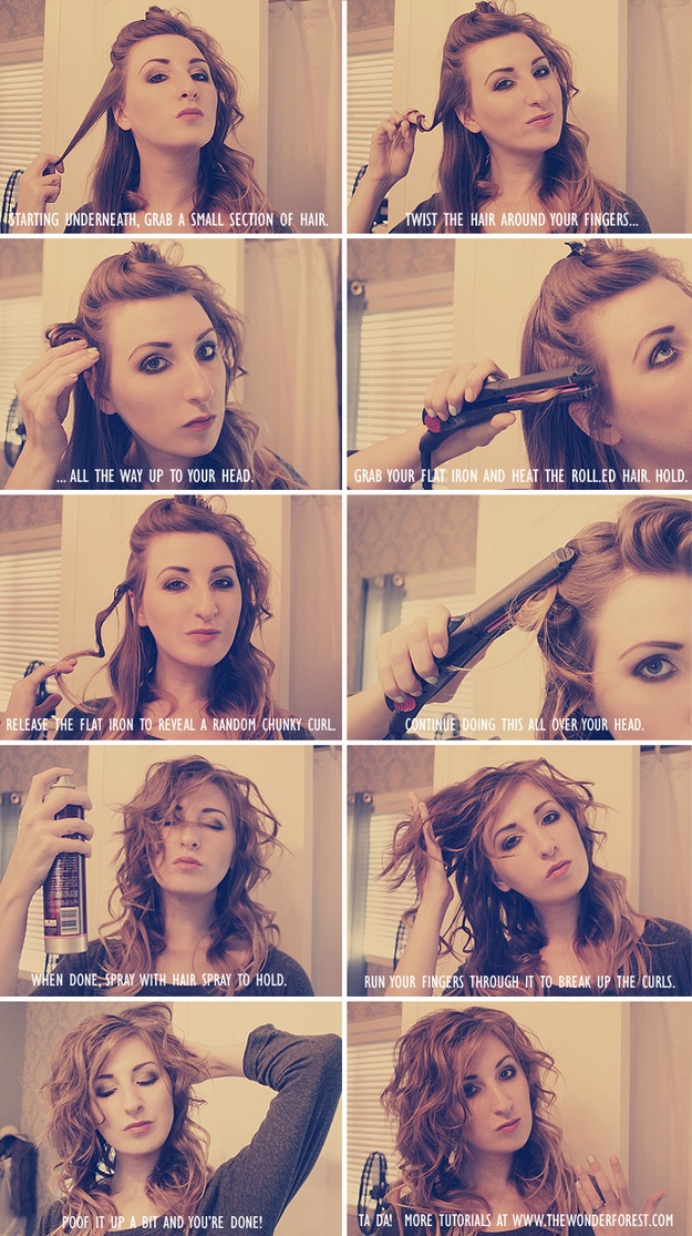 curl hair with straightener